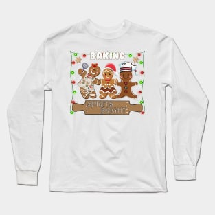 Christmas Gingerbread Baking Spirits Bright Long Sleeve T-Shirt